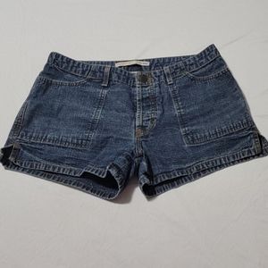 Vintage Abercrombie & Fitch Denim Shorts, Button Fly & Flap Back Pockets, Size 4
